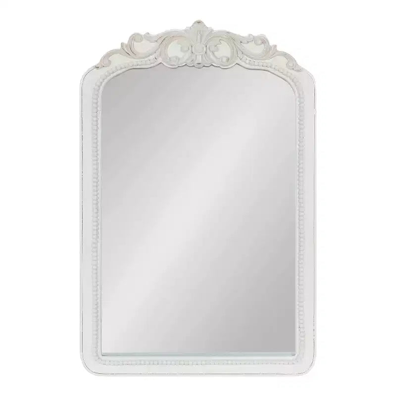 Miroir mural encadré - Blanc, Rectangle, 30 x 20 po