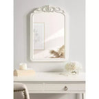 Miroir mural encadré - Blanc, Rectangle, 30 x 20 po