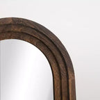 Miroir sur pied plein cadre en bois avec arche - 71 x 31 po