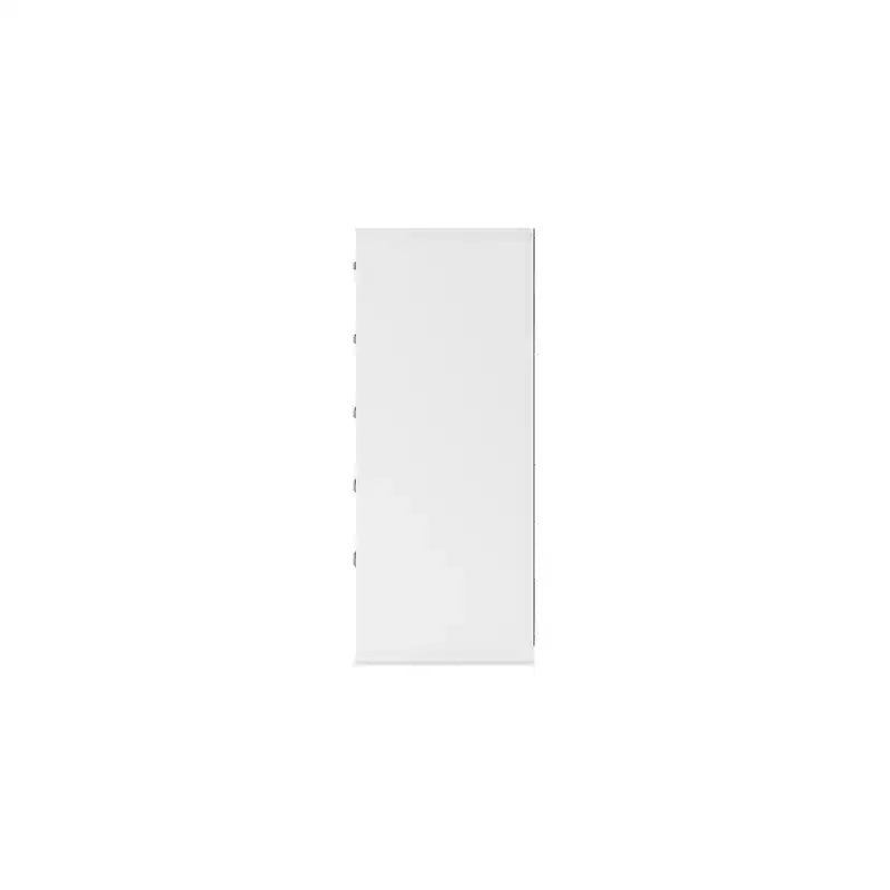 Commode 5 tiroirs - Blanc mat, Coulisses à billes