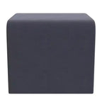 Pouf Arch Velvet - Carré, Bleu, Cadre en MDF
