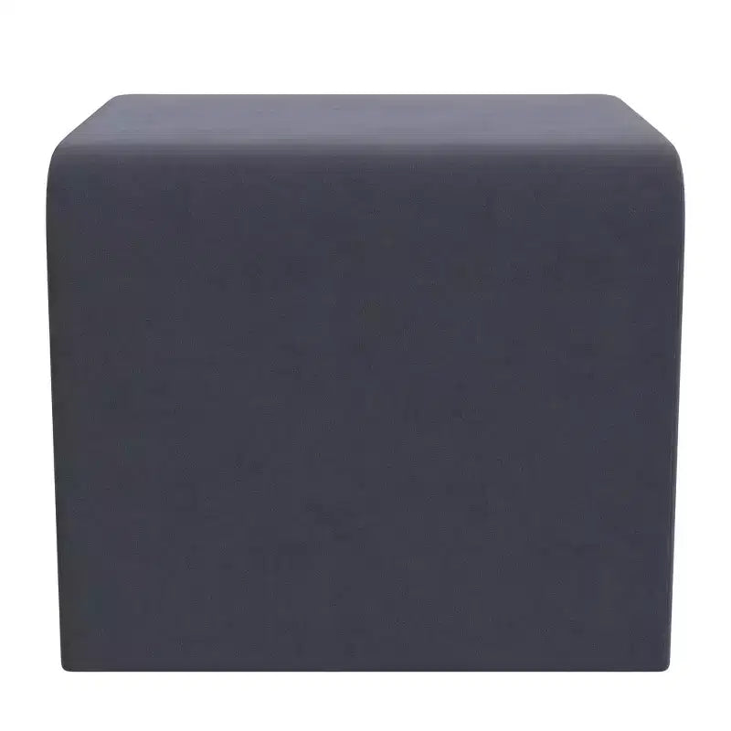 Pouf Arch Velvet - Carré, Bleu, Cadre en MDF