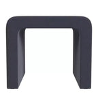 Pouf Arch Velvet - Carré, Bleu, Cadre en MDF