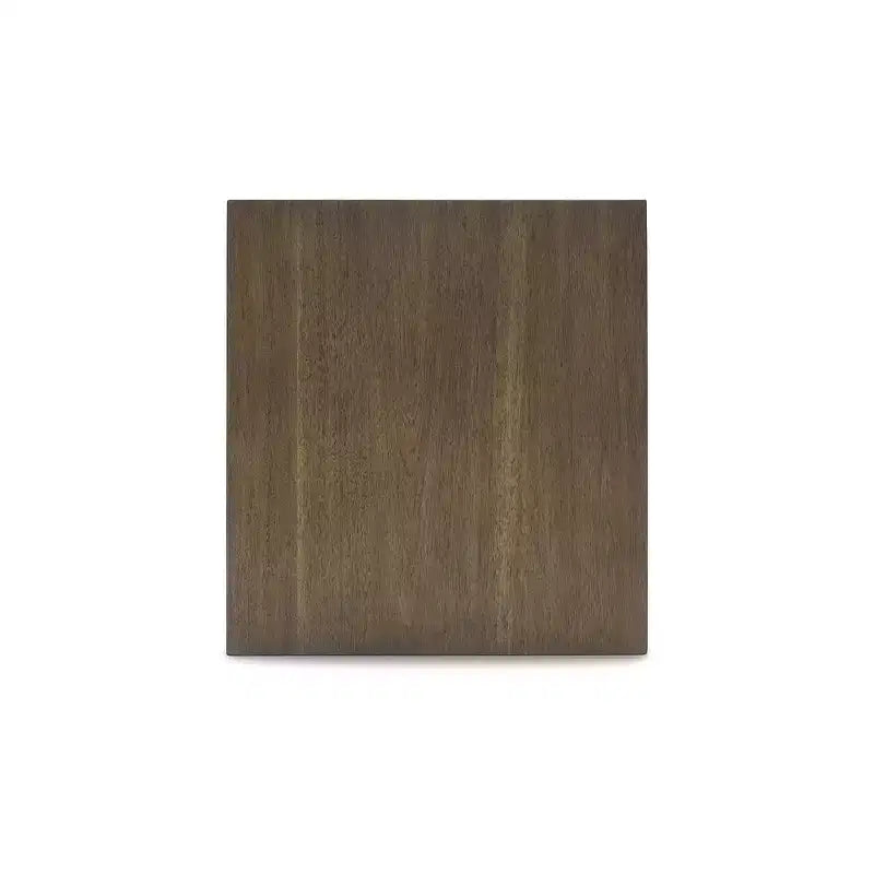 Table d'appoint décontractée avec portes d'armoire - Acacia marron grisâtre
