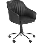 Chaise de bureau pivotante - Similicuir capitonné, hauteur réglable