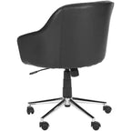 Chaise de bureau pivotante - Similicuir capitonné, hauteur réglable