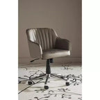 Chaise de bureau pivotante - Similicuir capitonné, hauteur réglable