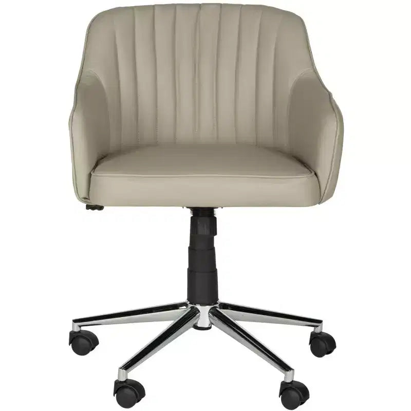 Chaise de bureau pivotante - Similicuir capitonné, hauteur réglable