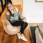 Fauteuil poire Hug - Suède végane, Adolescents et adultes