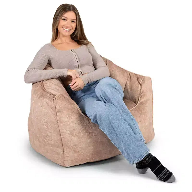 Fauteuil poire Hug - Suède végane, Adolescents et adultes