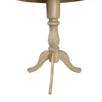 Table de bar ronde sur pied - Bois d'hévéa couleur bois flotté naturel