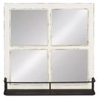 Miroir mural carré fonctionnel - Cadre en métal, 20 x 20 po