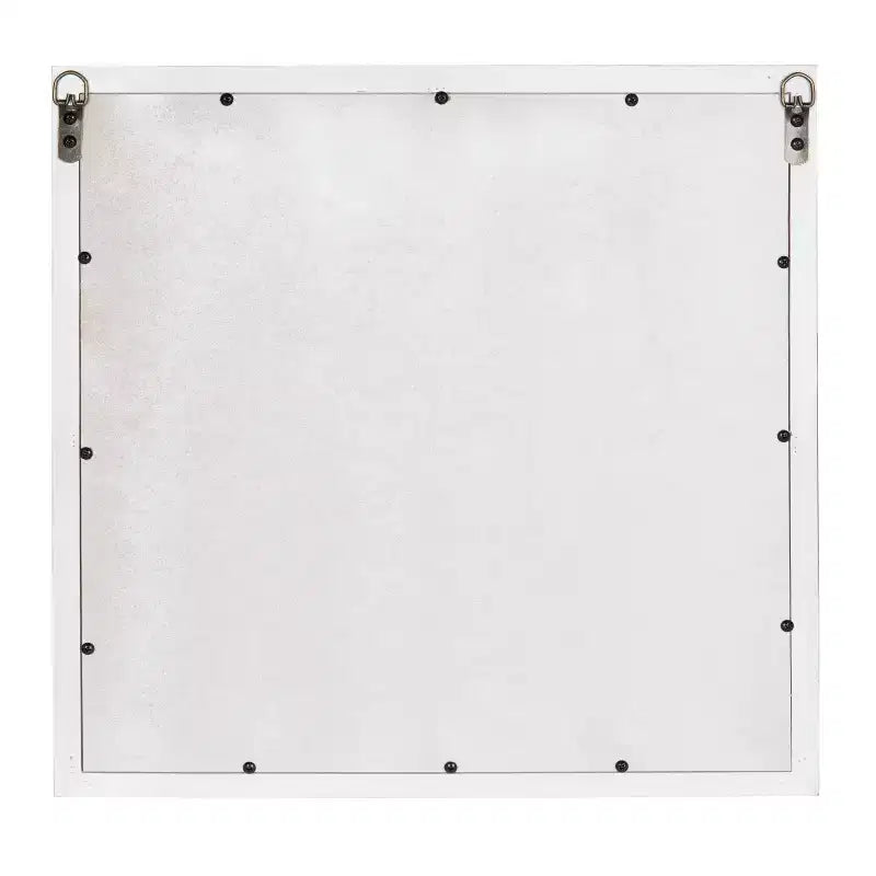 Miroir mural carré fonctionnel - Cadre en métal, 20 x 20 po