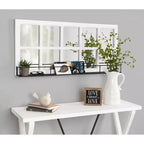 Miroir mural carré fonctionnel - Cadre en métal, 20 x 20 po