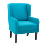 Fauteuil d'appoint rembourré à dossier haut - Mousse haute densité, cadre en bois
