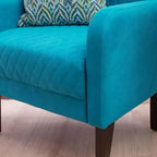 Fauteuil d'appoint rembourré à dossier haut - Mousse haute densité, cadre en bois