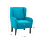 Fauteuil d'appoint rembourré à dossier haut - Mousse haute densité, cadre en bois
