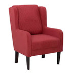 Fauteuil d'appoint rembourré à dossier haut - Mousse haute densité, cadre en bois