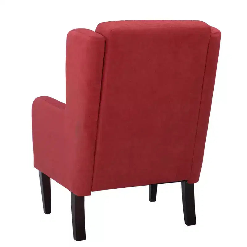 Fauteuil d'appoint rembourré à dossier haut - Mousse haute densité, cadre en bois
