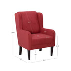 Fauteuil d'appoint rembourré à dossier haut - Mousse haute densité, cadre en bois
