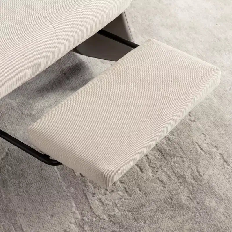 Fauteuil à bascule inclinable en velours côtelé avec repose-pieds - Chambre de bébé et Salon
