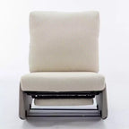 Fauteuil à bascule inclinable en velours côtelé avec repose-pieds - Chambre de bébé et Salon