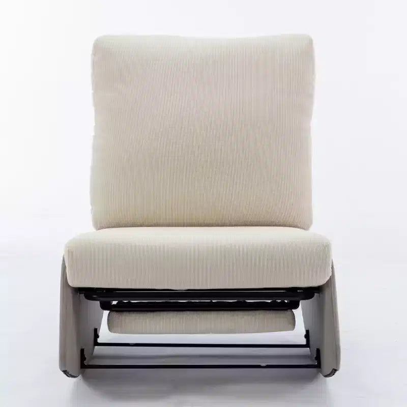 Fauteuil à bascule inclinable en velours côtelé avec repose-pieds - Chambre de bébé et Salon