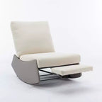 Fauteuil à bascule inclinable en velours côtelé avec repose-pieds - Chambre de bébé et Salon
