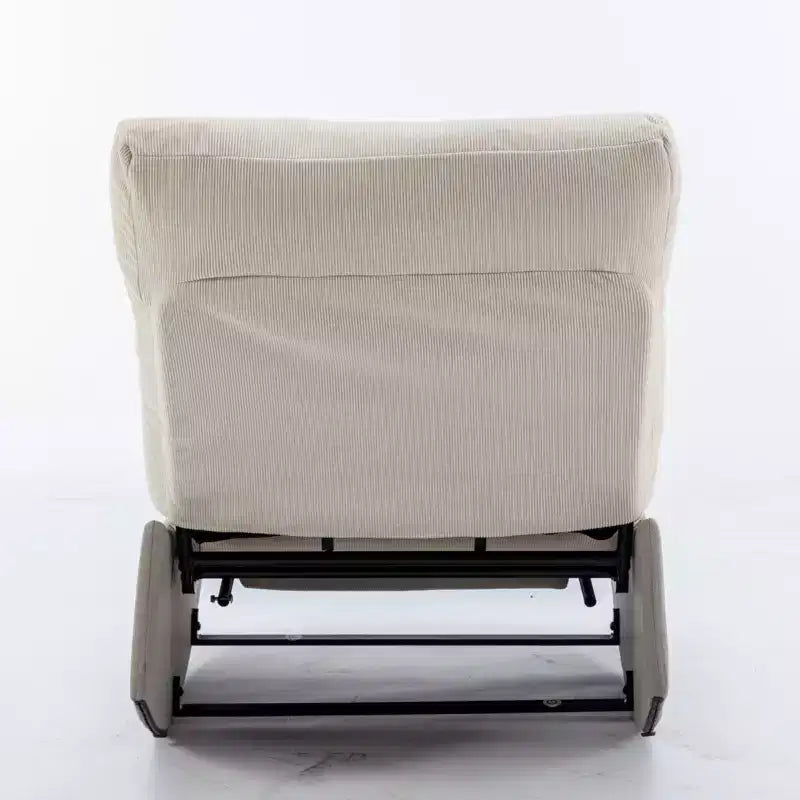 Fauteuil à bascule inclinable en velours côtelé avec repose-pieds - Chambre de bébé et Salon