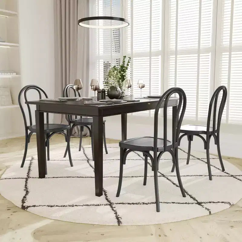 Chaise Thonet en résine aspect bois, résistante aux intempéries - Intérieur/Extérieur