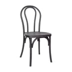 Emma and Oliver Weather-Resistant Wood Look Resin Thonet Chair for Indoor/Outdoor Use