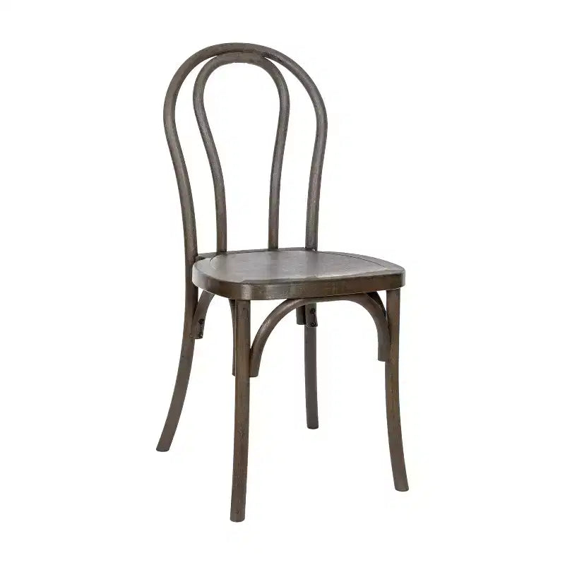 Chaise Thonet en résine aspect bois, résistante aux intempéries - Intérieur/Extérieur