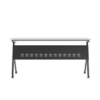 Table de formation rabattable emboîtable à usage commercial robuste avec pieds en Y et panneau d'intimité