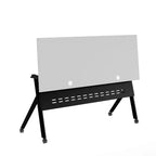 Table de formation rabattable emboîtable à usage commercial robuste avec pieds en Y et panneau d'intimité