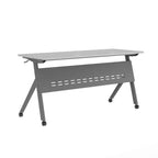 Table de formation rabattable emboîtable à usage commercial robuste avec pieds en Y et panneau d'intimité