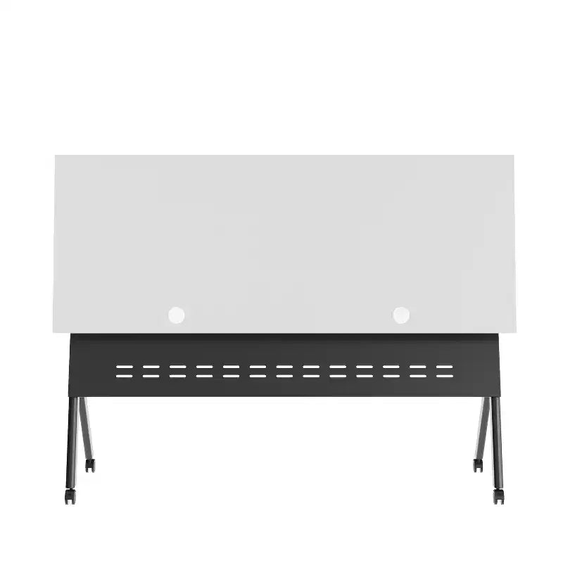 Table de formation rabattable emboîtable à usage commercial robuste avec pieds en Y et panneau d'intimité