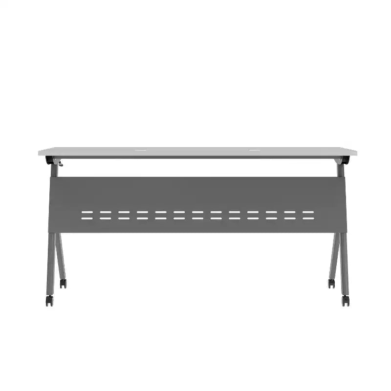 Table de formation rabattable emboîtable à usage commercial robuste avec pieds en Y et panneau d'intimité