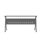 Table de formation rabattable emboîtable à usage commercial robuste avec pieds en Y et panneau d'intimité