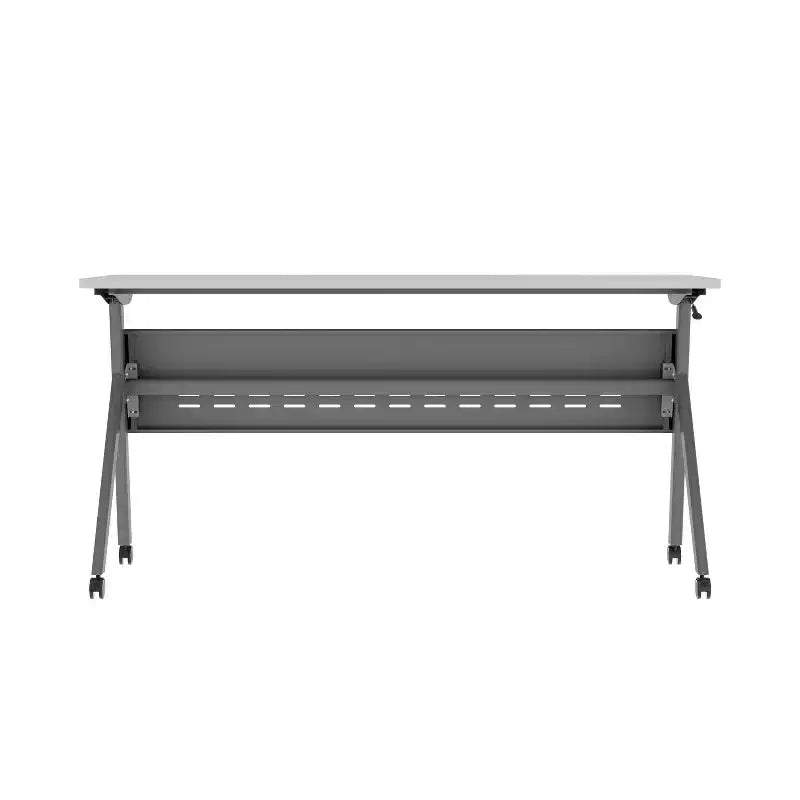 Table de formation rabattable emboîtable à usage commercial robuste avec pieds en Y et panneau d'intimité
