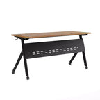 Table de formation rabattable emboîtable à usage commercial robuste avec pieds en Y et panneau d'intimité