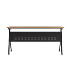 Table de formation rabattable emboîtable à usage commercial robuste avec pieds en Y et panneau d'intimité