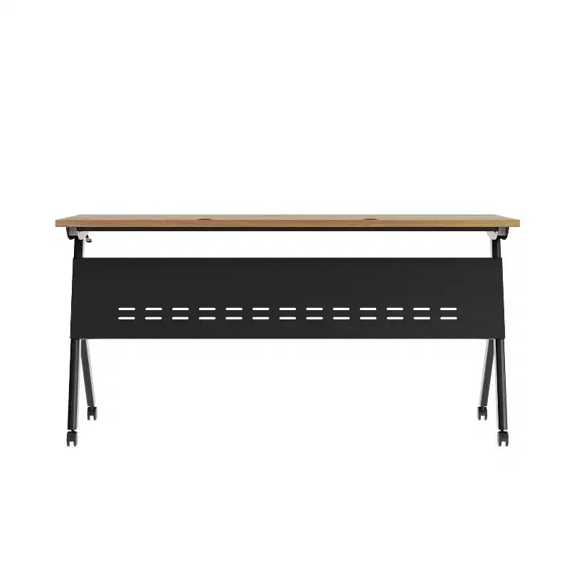 Table de formation rabattable emboîtable à usage commercial robuste avec pieds en Y et panneau d'intimité