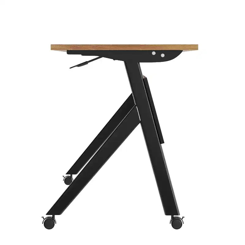 Table de formation rabattable emboîtable à usage commercial robuste avec pieds en Y et panneau d'intimité