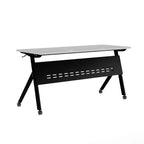 Table de formation rabattable emboîtable à usage commercial robuste avec pieds en Y et panneau d'intimité