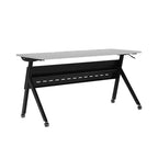 Table de formation rabattable emboîtable à usage commercial robuste avec pieds en Y et panneau d'intimité