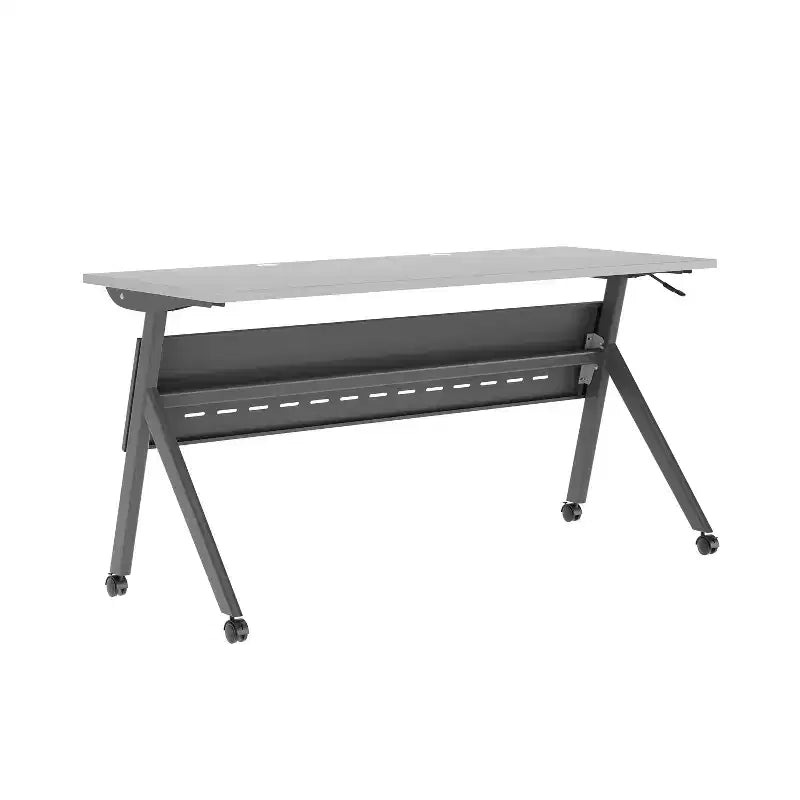 Table de formation rabattable emboîtable à usage commercial robuste avec pieds en Y et panneau d'intimité