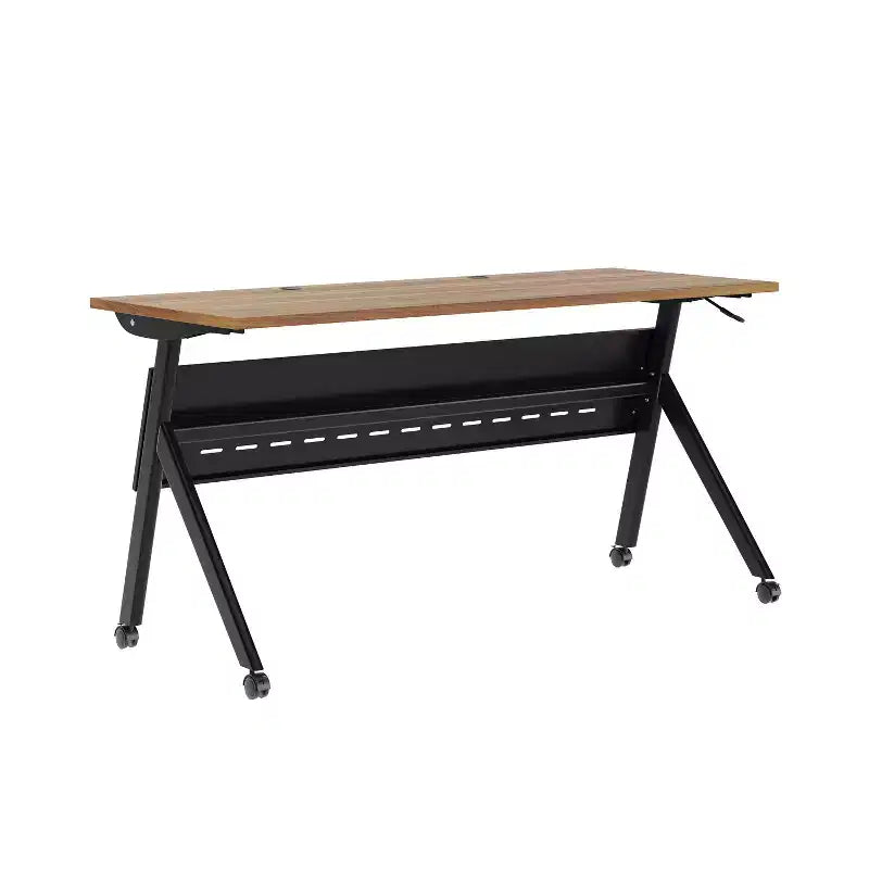 Table de formation rabattable emboîtable à usage commercial robuste avec pieds en Y et panneau d'intimité