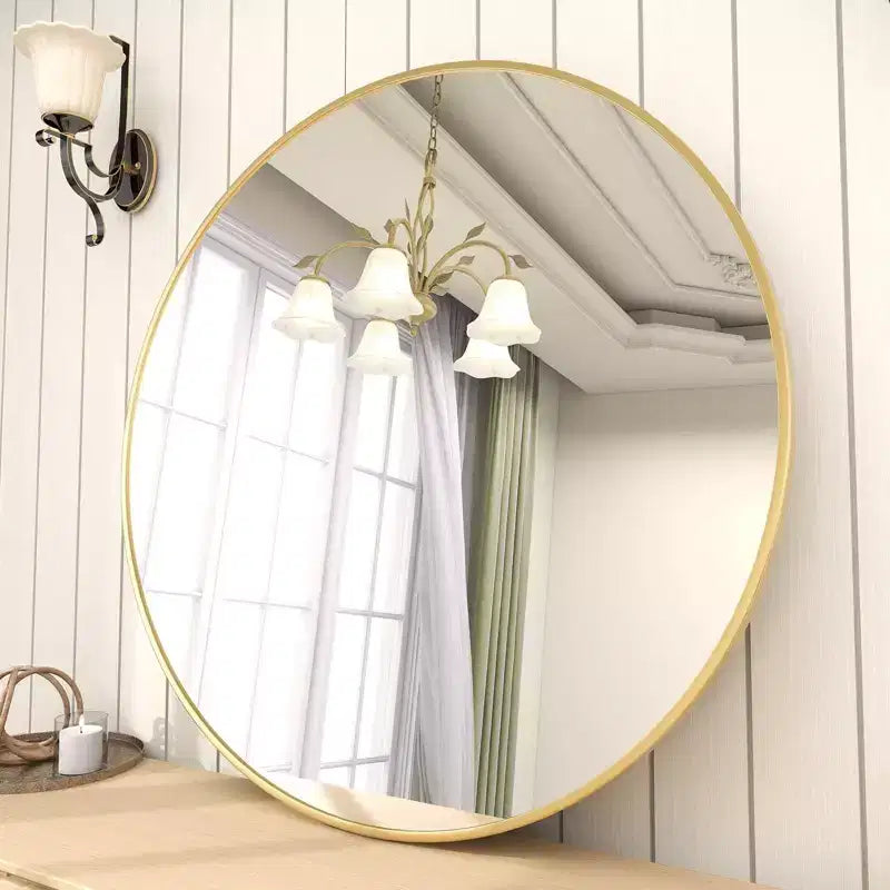 Miroir décoratif rond 24/30" - Miroir mural pour salle de bain ou entrée
