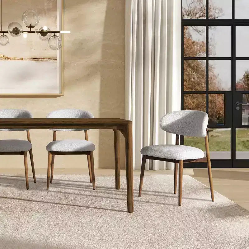 Chaise de salle à manger moderne capitonnée de 20,5 po avec cadre en bois