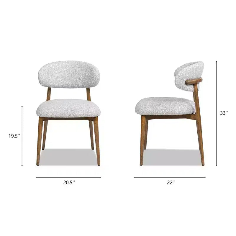 Chaise de salle à manger moderne capitonnée de 20,5 po avec cadre en bois